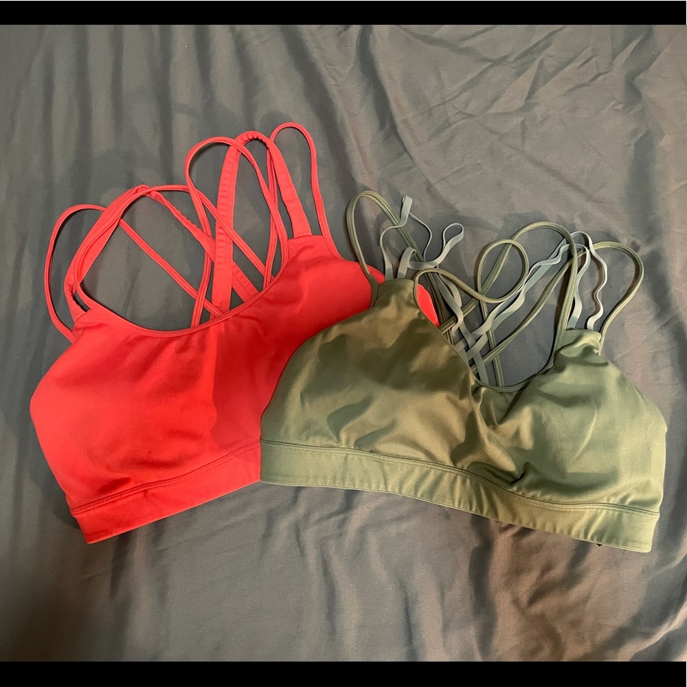 Two Victoria Secret sports bras